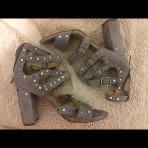 Sam Edelman Studded Strappy Suede Heels